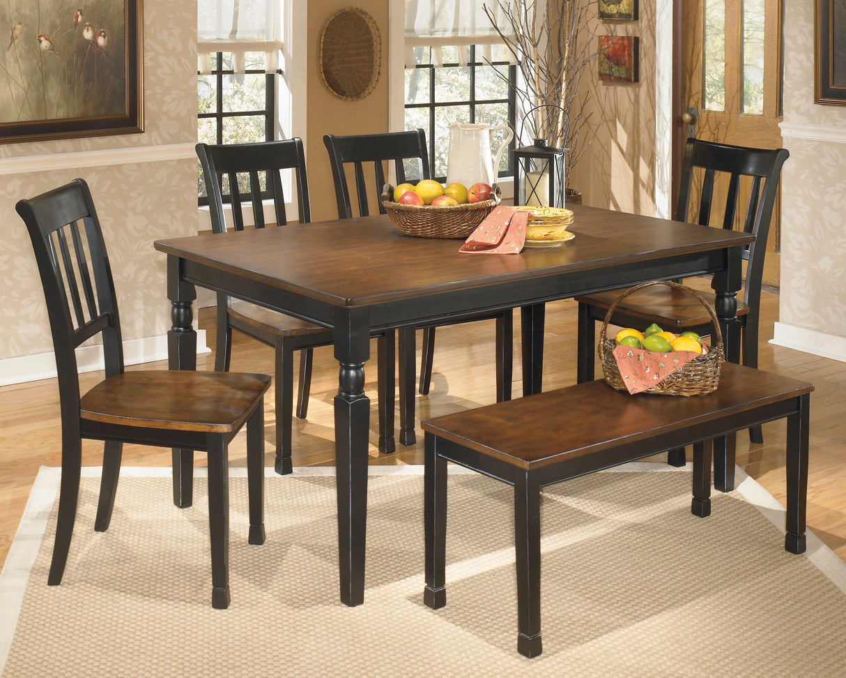 Owingsville Black/Brown Rectangular Dining Set