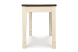 Whitesburg Brown/Cottage White Dining Bench