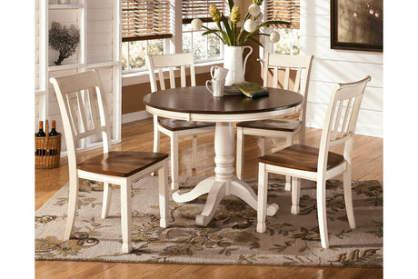 Whitesburg Brown/Cottage White Dining Chair, Set of 2