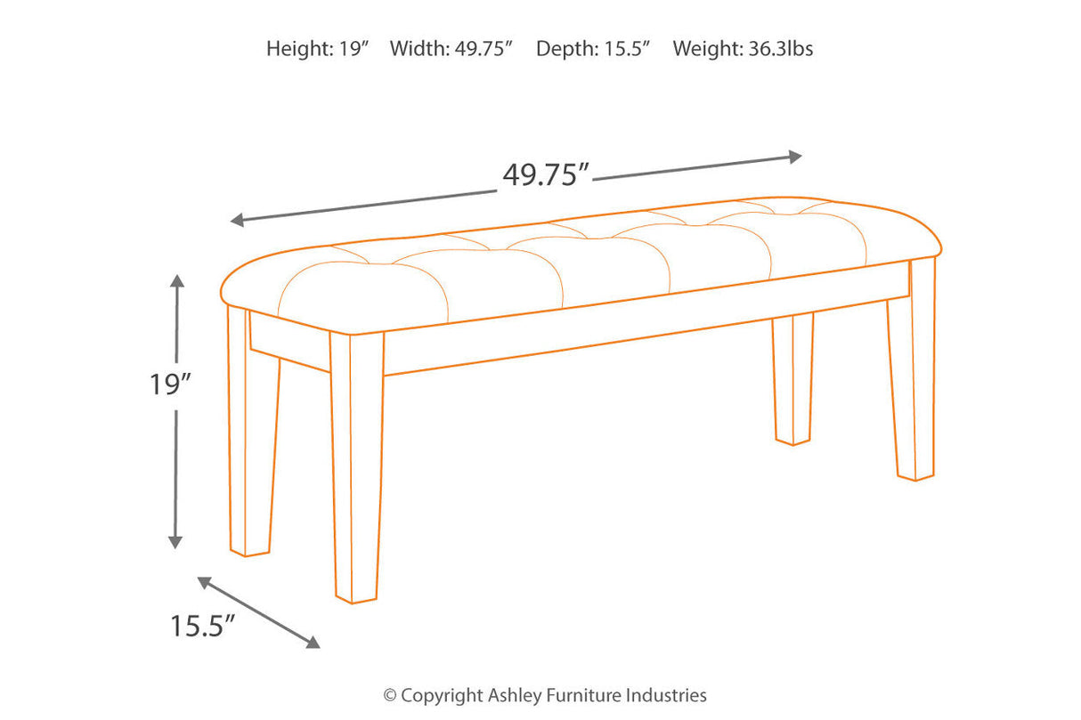 Ralene Medium Brown Dining Bench