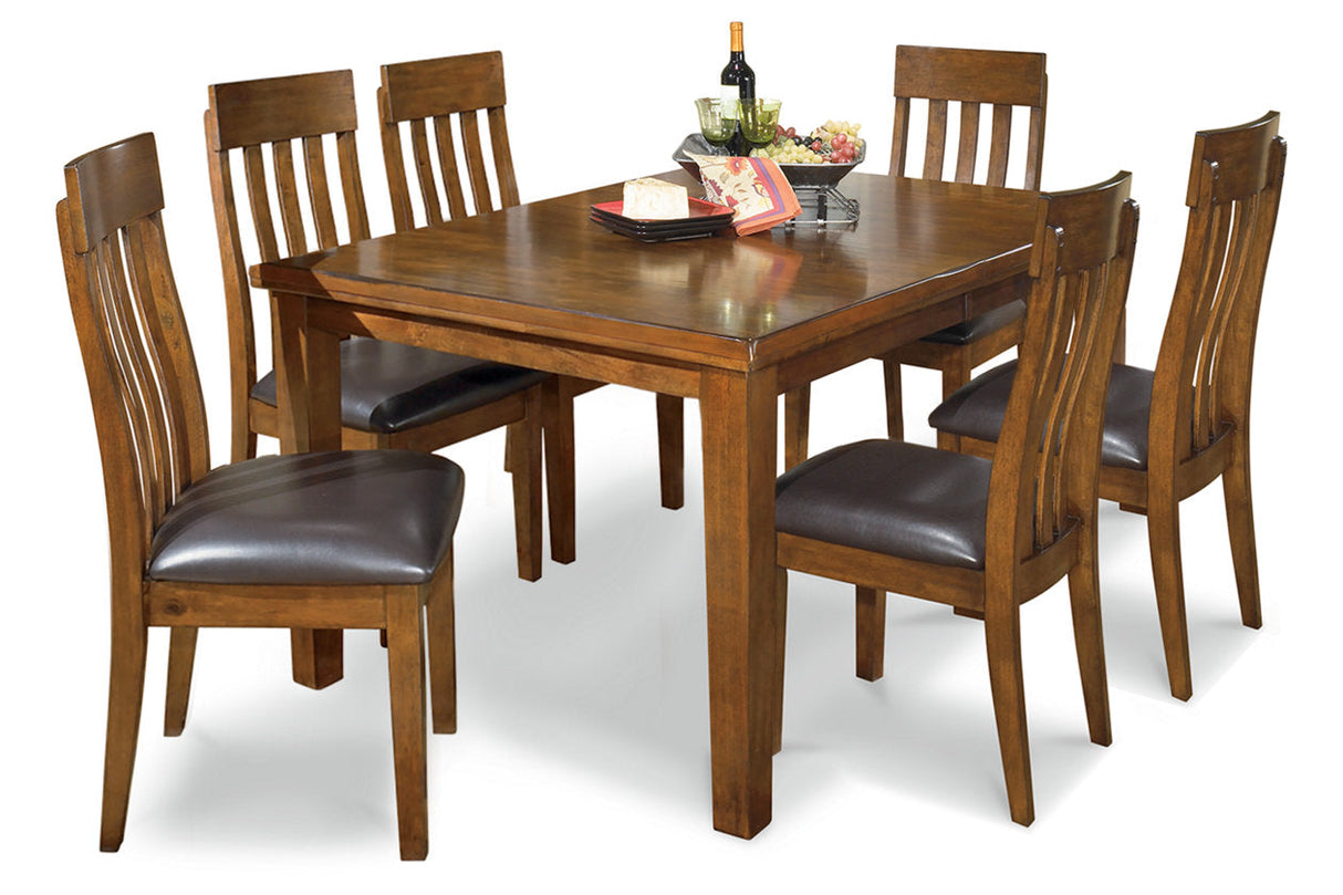 Ralene Medium Brown Dining Table and 6 Chairs