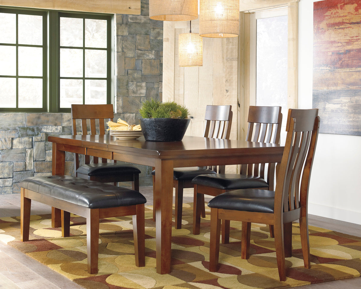 Ralene Medium Brown Extendable Dining Set