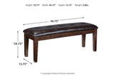 Haddigan Dark Brown Dining Bench