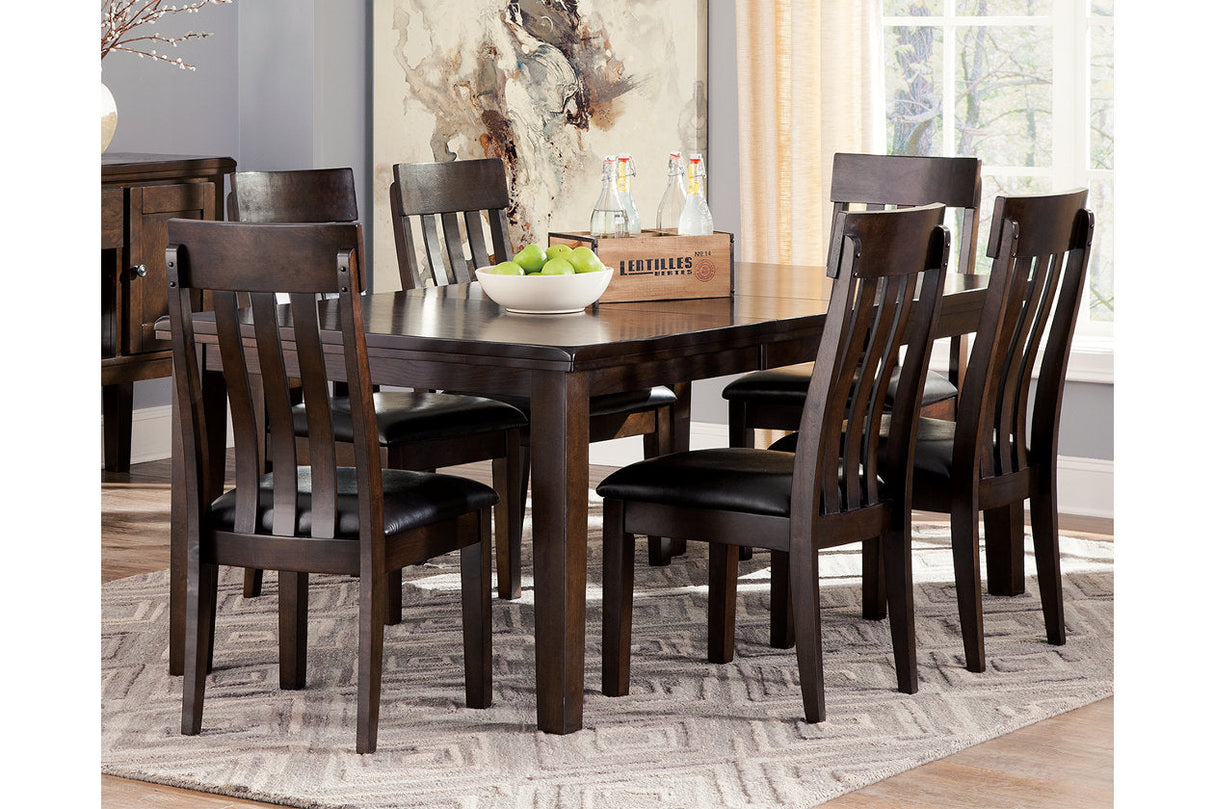 Haddigan Dark Brown Dining Table and 6 Chairs