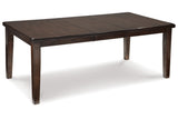 Haddigan Dark Brown Dining Table with 4 Chairs and Bench