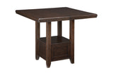 Haddigan Dark Brown Counter Height Dining Table with 4 Barstools