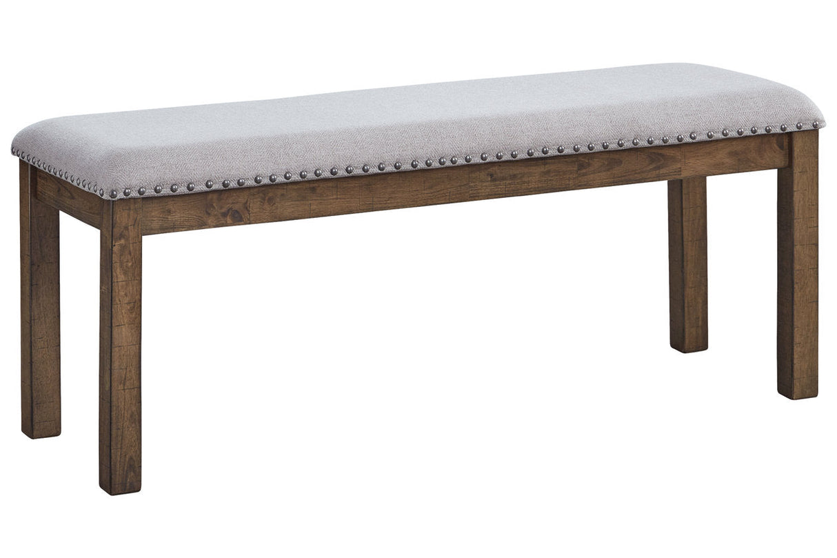 Moriville Grayish Brown Dining Bench