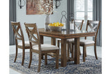 Moriville Grayish Brown Dining Table and 4 Chairs