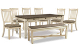 Bolanburg Two-tone Dining Table, 6 Chairs, and Bench