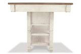 Bolanburg Antique White Counter Height Dining Table with 6 Barstools