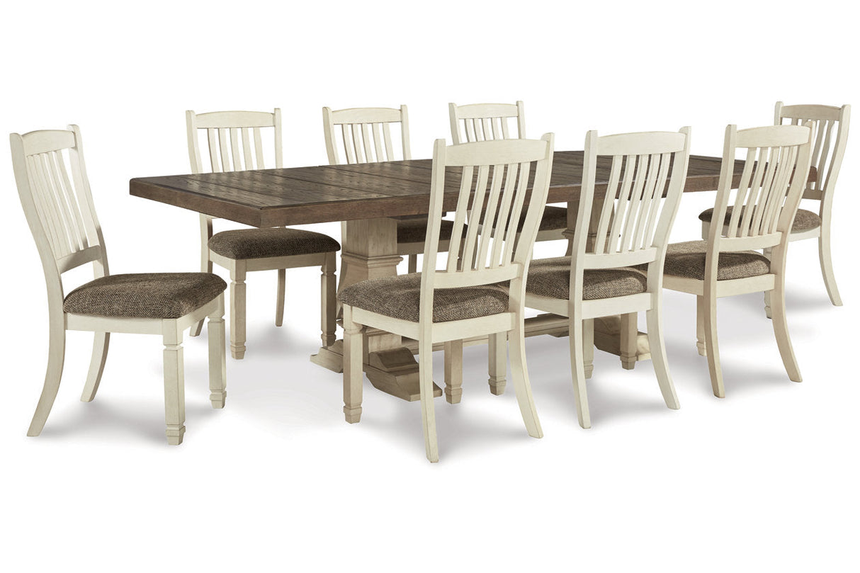 Bolanburg Antique White Dining Table and 8 Chairs