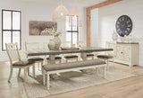 Bolanburg Antique White Two-tone Extendable Dining Set