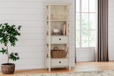 Bolanburg Antique White Counter Height Table with 6 Barstools, Server and Display Cabinet