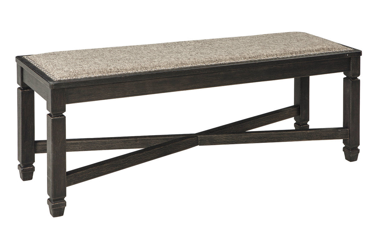 Tyler Creek Black/Gray Dining Table, 4 Chairs and Bench