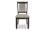 Tyler Creek Black/Gray Dining Table, 4 Chairs and Bench