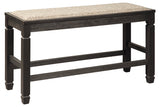 Tyler Creek Antique Black Counter Height Bench