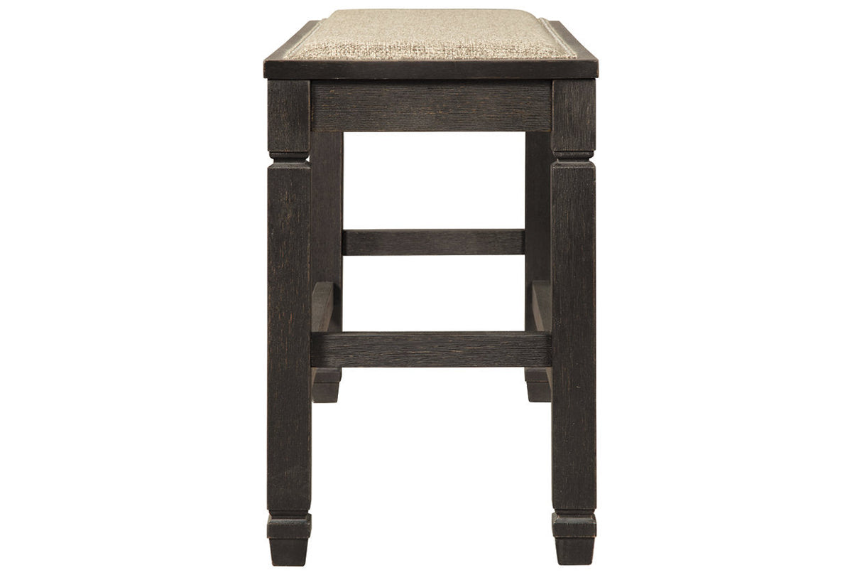 Tyler Creek Antique Black Counter Height Bench