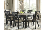 Tyler Creek Black/Gray Dining Table with 6 Chairs