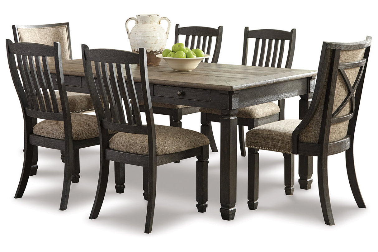 Tyler Creek Black/Gray Dining Table with 6 Chairs