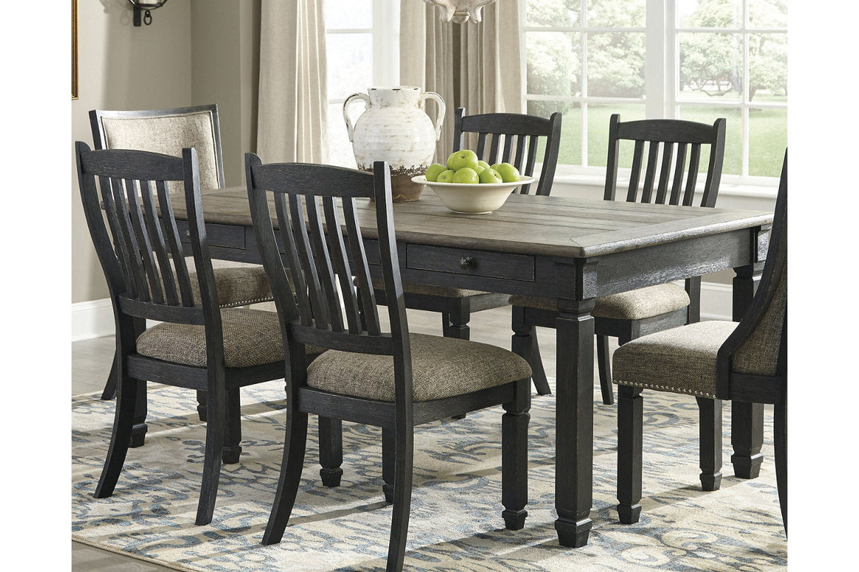 Tyler Creek Black/Grayish Brown Dining Table and 4 Chairs