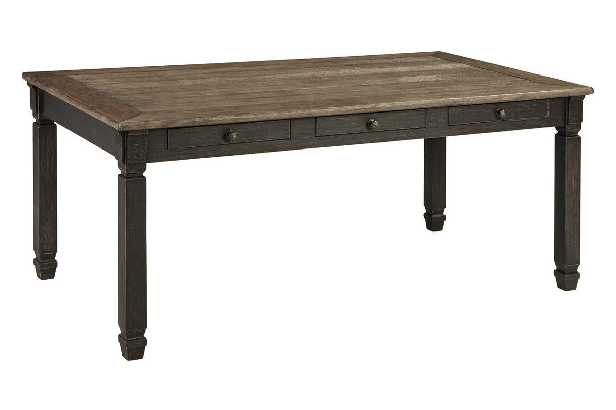 Tyler Creek Black/Gray Dining Table, 4 Chairs and Bench