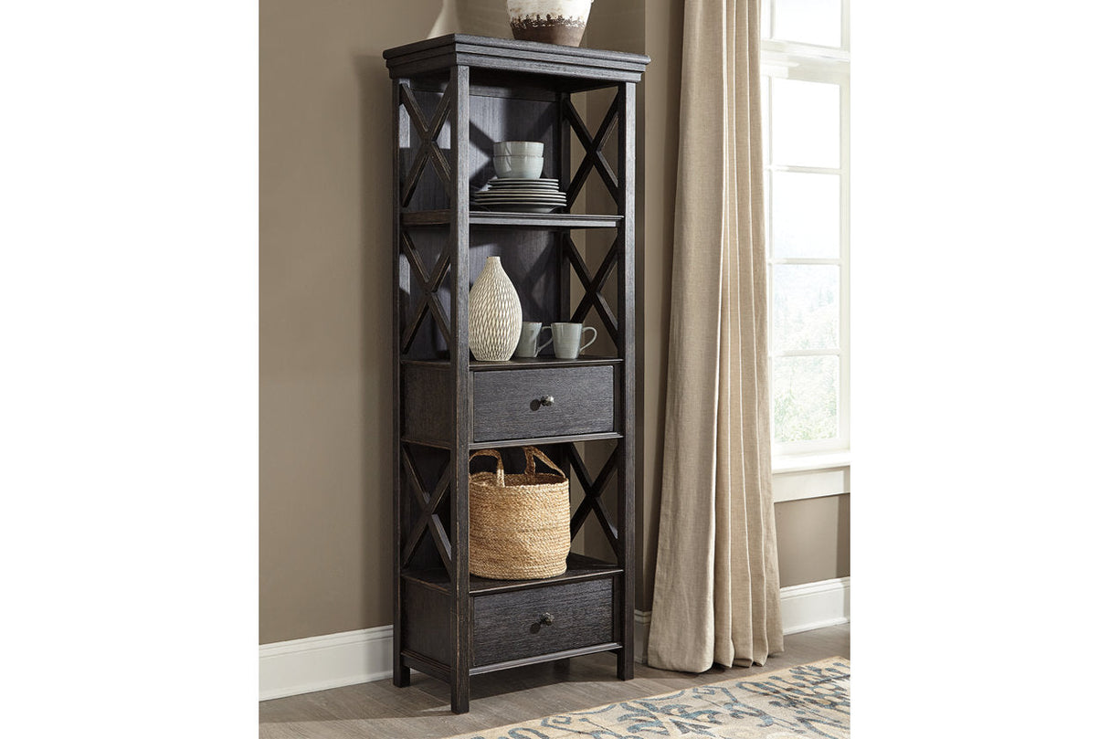 Tyler Creek Black/Gray Display Cabinet