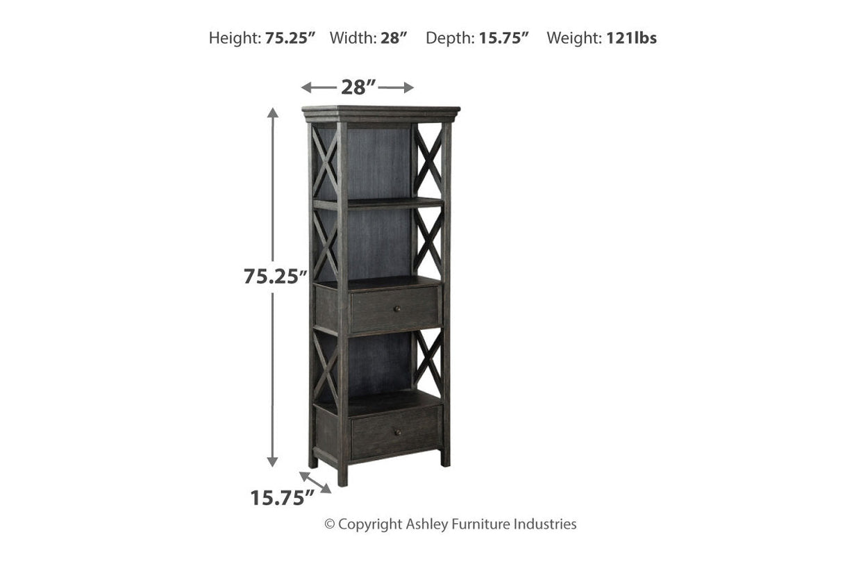 Tyler Creek Black/Gray Display Cabinet