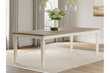 Realyn Chipped White Rectangular Dining Table and 4 Chairs