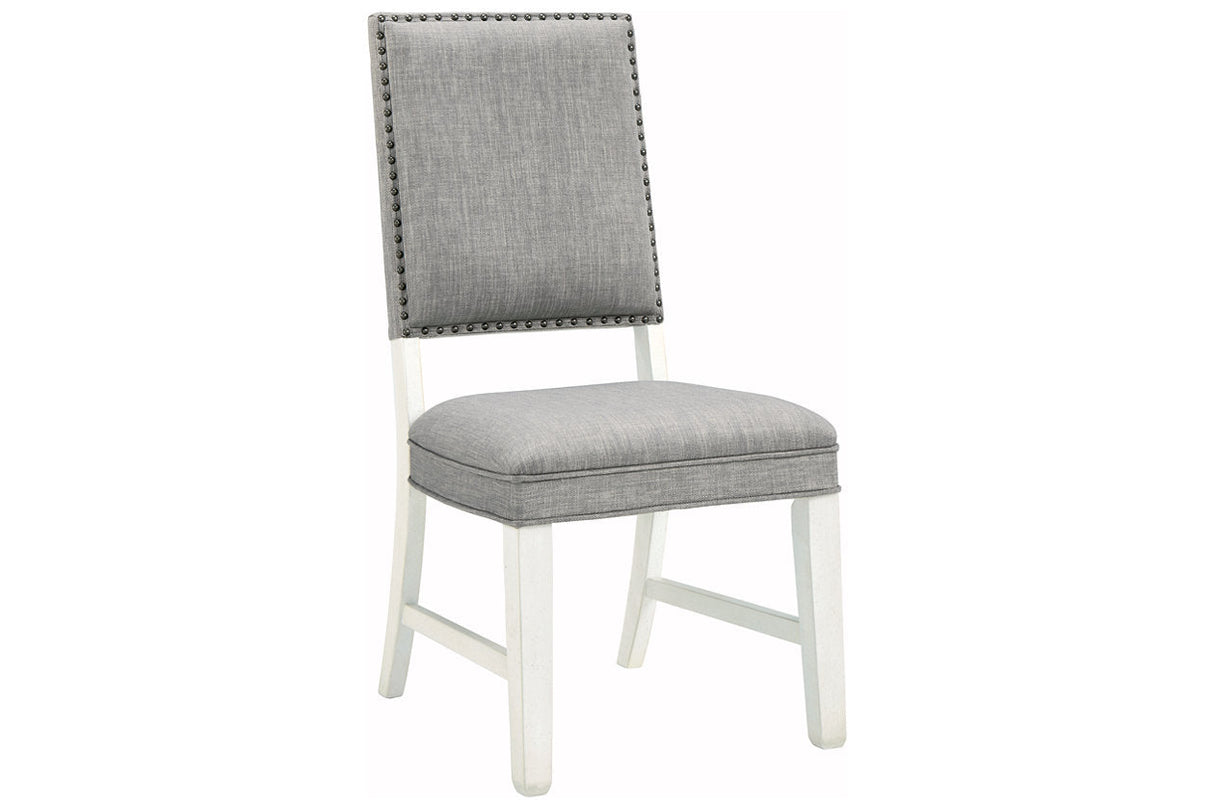 [SPECIAL] Nashbryn Gray/White Dining Chair, Set of 2