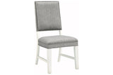 [SPECIAL] Nashbryn Gray/White Dining Chair, Set of 2