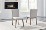 Loyaska White/Brown Dining Table and 8 Chairs