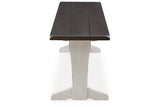 Darborn Gray/Brown Dining Table, 4 Chairs and Bench