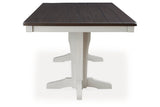 Darborn Gray/Brown Dining Table, 4 Chairs and Bench