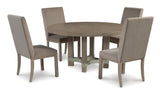 Chrestner Gray Round Dining Set