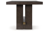 Burkhaus Dark Brown Counter Height Dining Table and 4 Barstools