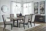 Foyland Black/Brown Rectangular Dining Set