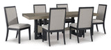 Foyland Black/Brown Rectangular Dining Set