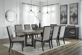 Foyland Black/Brown Rectangular Dining Set