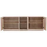 Harrison 5 Door Sideboard, White Wash by Dovetail at Eve Furniture