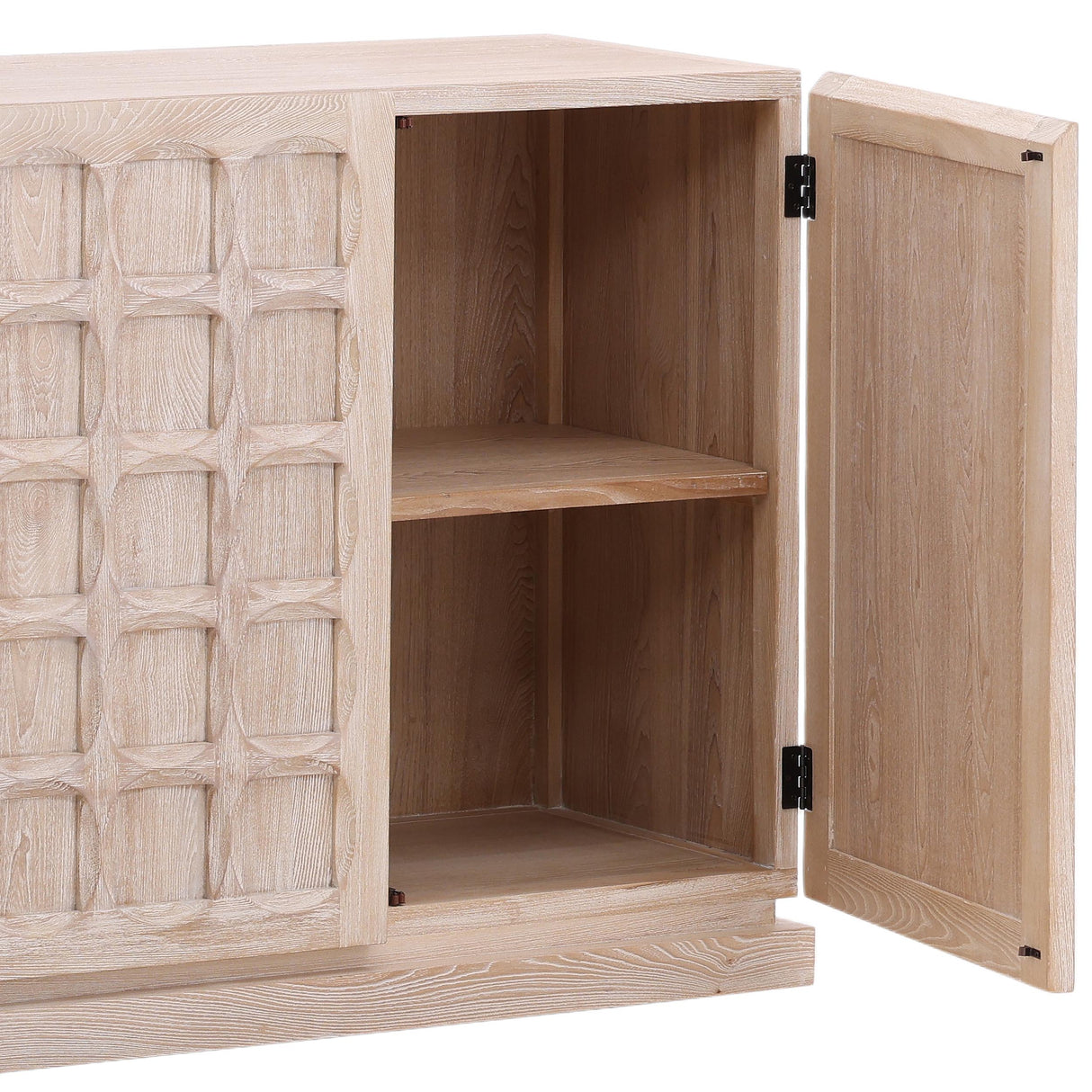 Harrison 5 Door Sideboard, White Wash by Dovetail at Eve Furniture