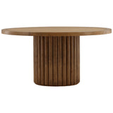 Henley Round Dining Table, Dark Brown by Dovetail at Eve Furniture