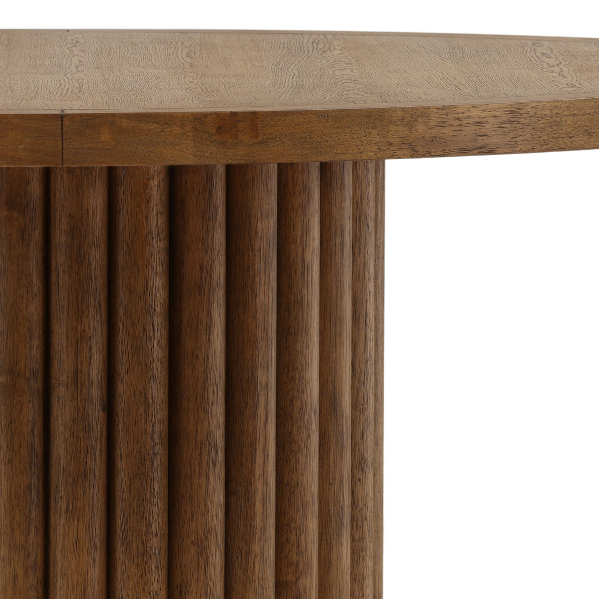 Henley Round Dining Table, Dark Brown by Dovetail at Eve Furniture