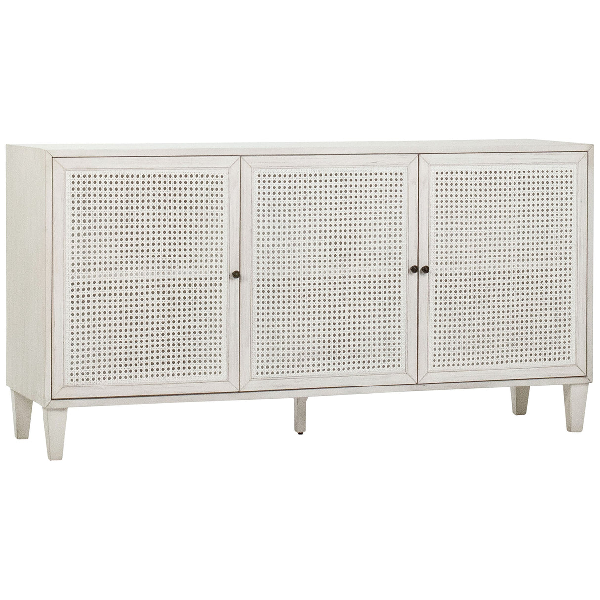 Lugano 3 Door Sideboard, White Wash by Dovetail at Eve Furniture