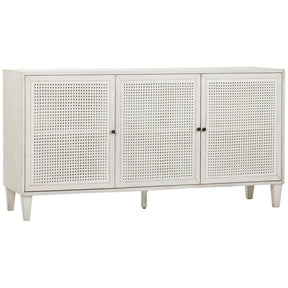 Lugano 3 Door Sideboard, White Wash by Dovetail at Eve Furniture