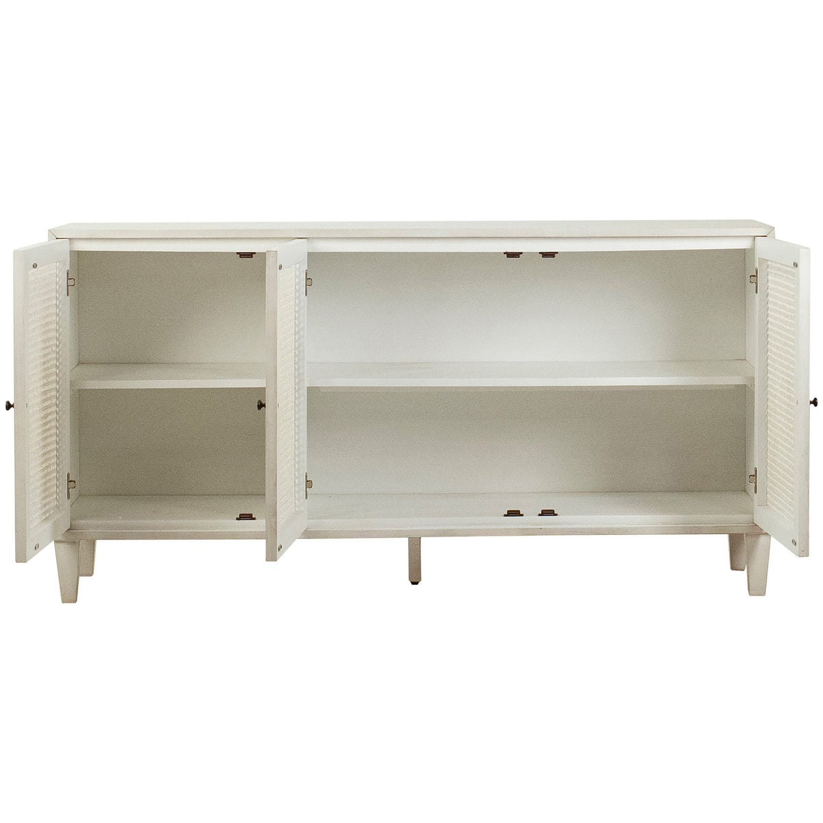 Lugano 3 Door Sideboard, White Wash by Dovetail at Eve Furniture