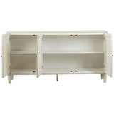 Lugano 3 Door Sideboard, White Wash by Dovetail at Eve Furniture