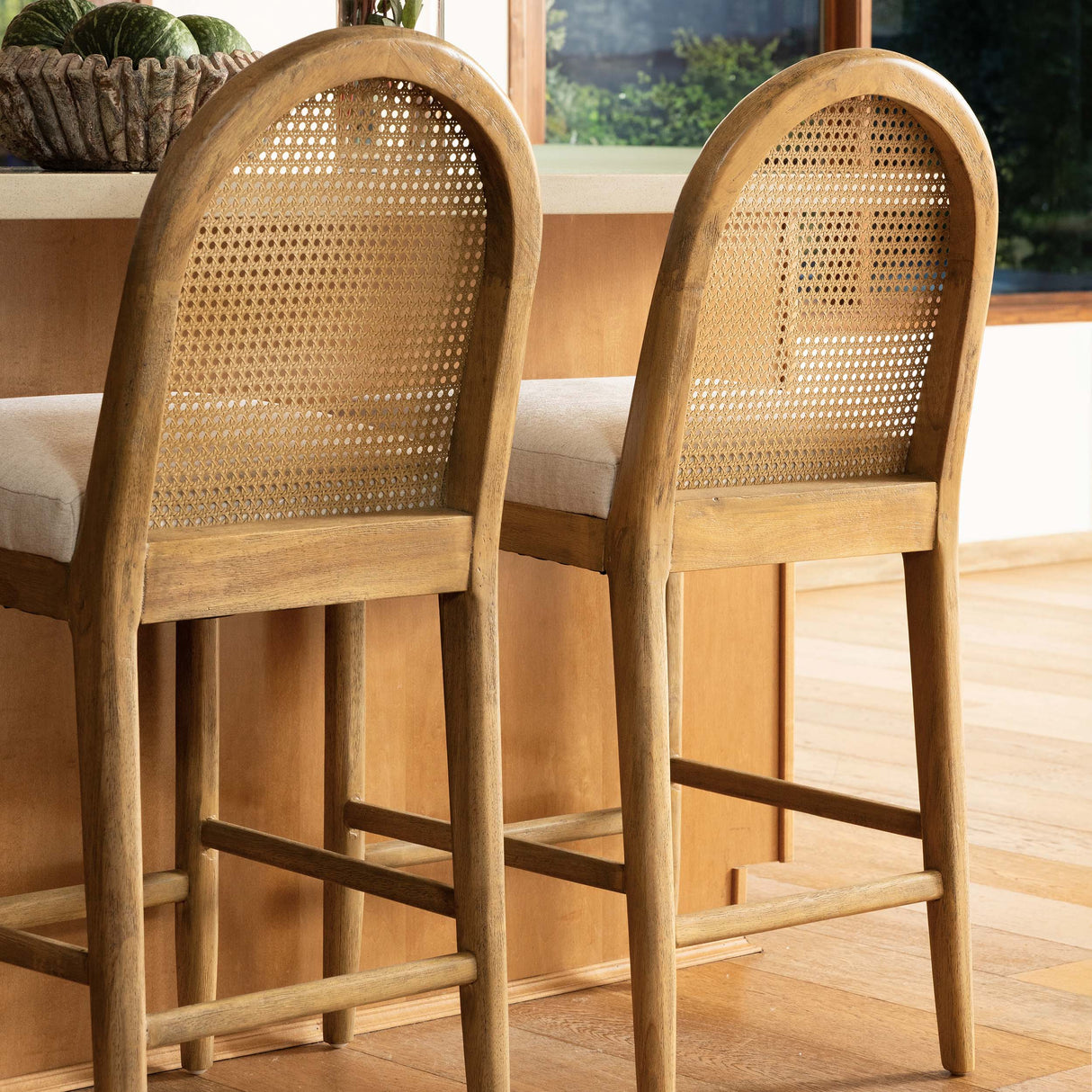 Thoreau Counter Stool, Oatmeal by Dovetail at Eve Furniture