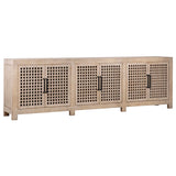 Devina 6 Door Sideboard, Light Warm Wash by Dovetail at Eve Furniture