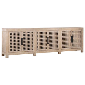 Devina 6 Door Sideboard, Light Warm Wash by Dovetail at Eve Furniture