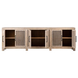 Devina 6 Door Sideboard, Light Warm Wash by Dovetail at Eve Furniture